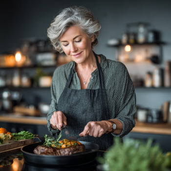 Активна літня пара займається спортом на свіжому повітрі